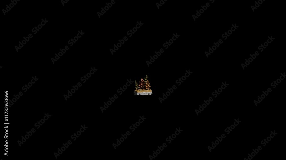 3d lowpolu isometric spruce forest 3d lowpolu isometric spruce forest