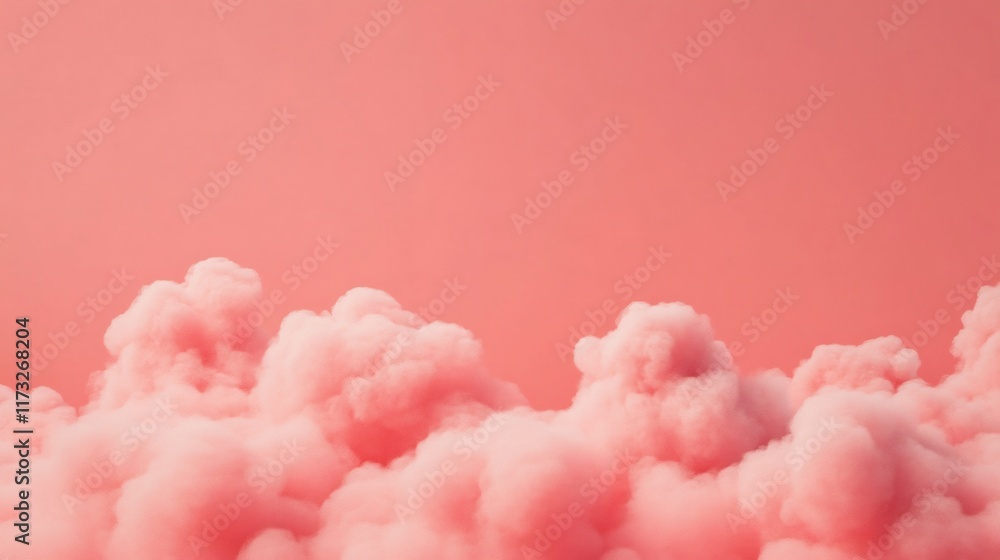 Fluffy Pink Cotton Candy Clouds for Dreamy Whimsical Concepts Fluffy Pink Cotton Candy Clouds for Dreamy Whimsical Concepts