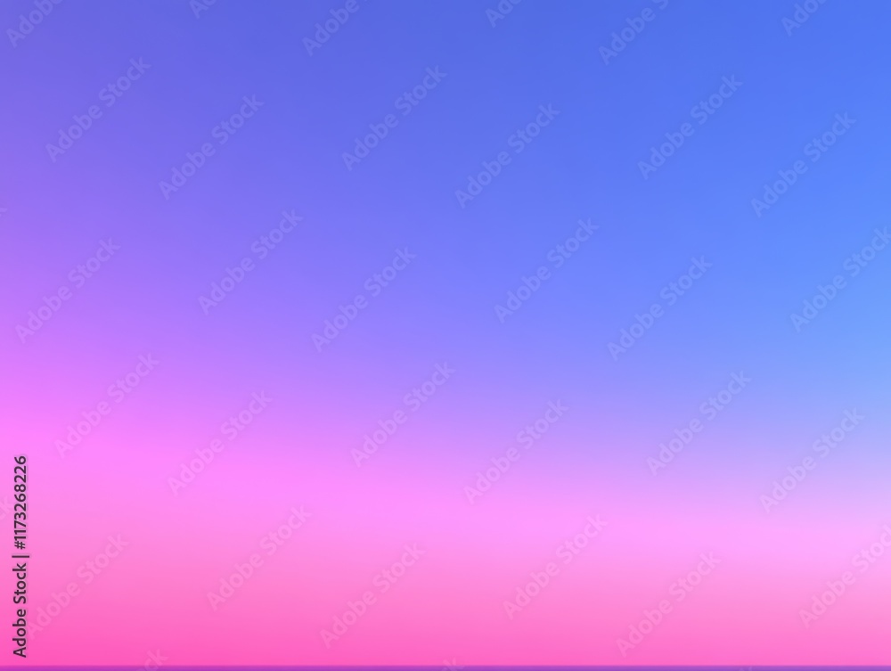 Obraz premium Dreamy soft gradient sky transitions from pink to blue at dusk, creating a calming atmosphere and inviting reflection on a peaceful evening