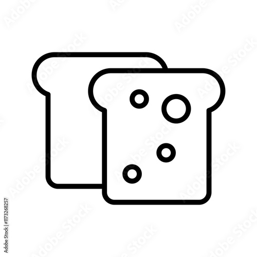 Toasted Bread Vector Icon