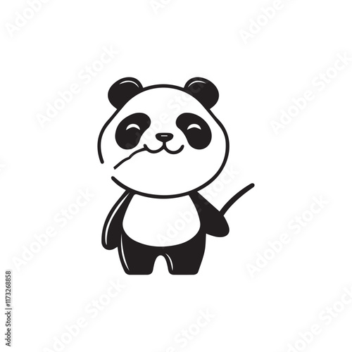 Panda Clipart, Cute Animal. cute panda illustration vector, panda logo, panda icon, panda symbol, panda design, panda vector, panda logo vector illustration, Panda Logo Vector illustration of panda.