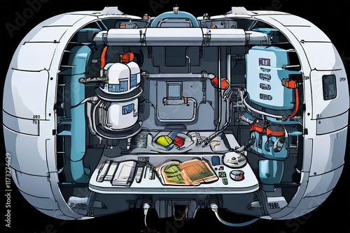 spacecraft life support a simple drawing of a spacecrafts life s photo