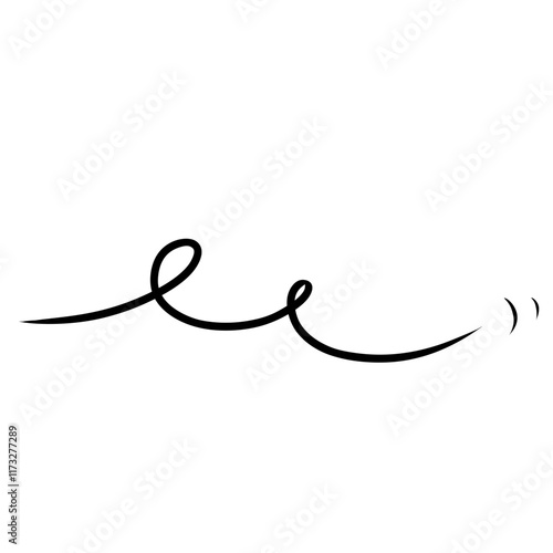 doodle wind blow  gust design isolated on white background. vector hand drawn illustration