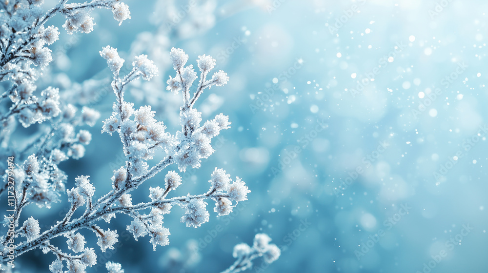 frosty winter background generated with ai frosty winter background generated with ai