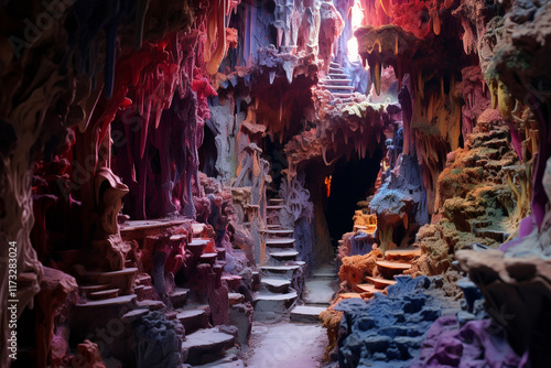 cave's intimacy and enchantment are revealed through its labyrinthine passages, hidden chambers, and hushed tranquility that embraces all who venture into its depths photo