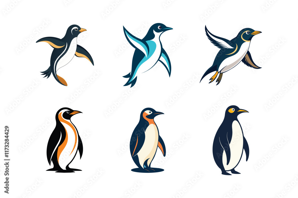Fototapeta premium penguin cartoon vector art illustration