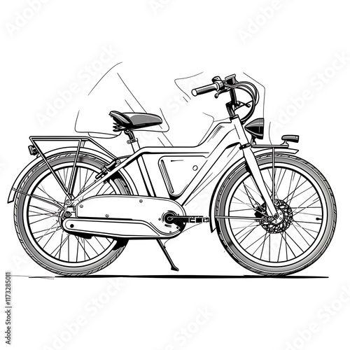 electric bike outline photo