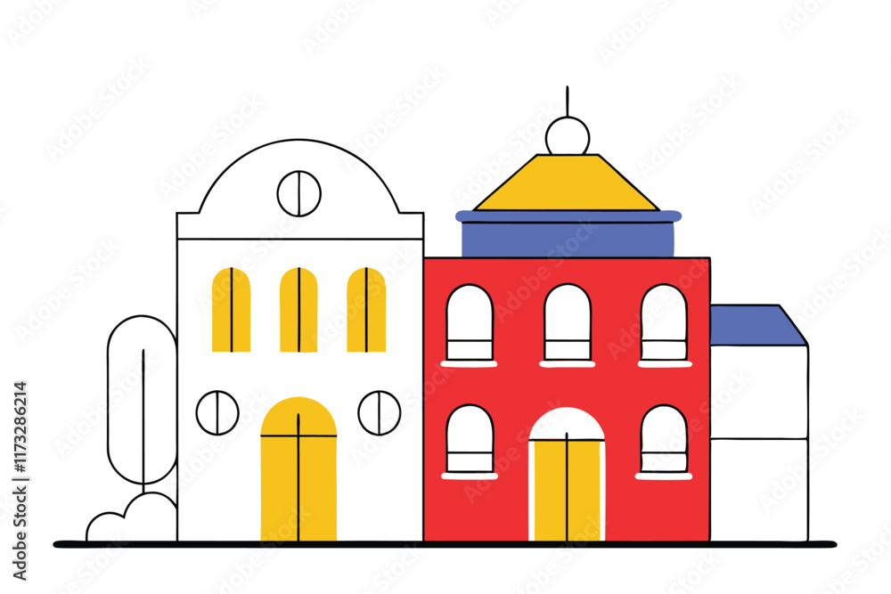 Building illustration vector on white background
Building illustration vector on white background