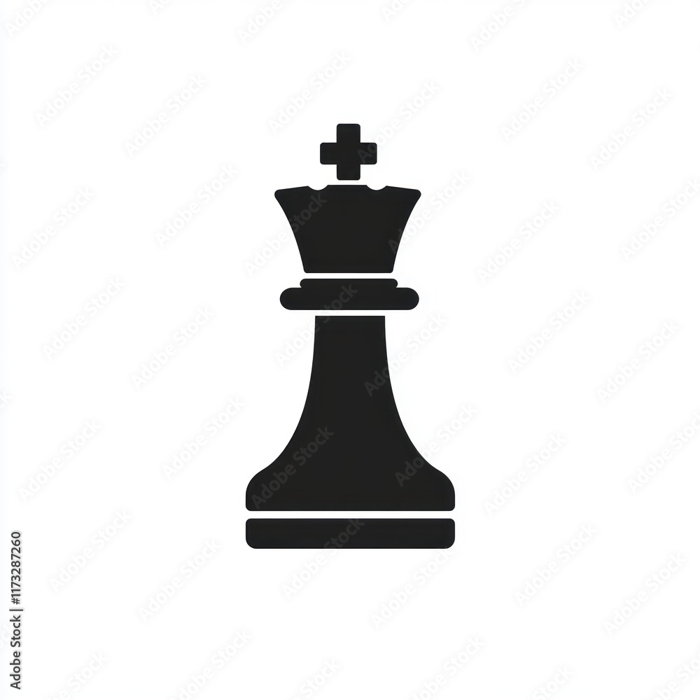 Fototapeta premium Black Chess Queen Piece Icon Design