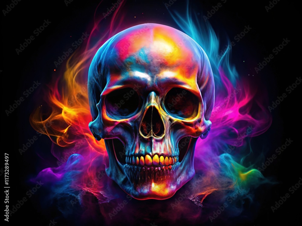 Abstract Ghost Skull Horror Background - Dark Art Abstract Ghost Skull Horror Background - Dark Art