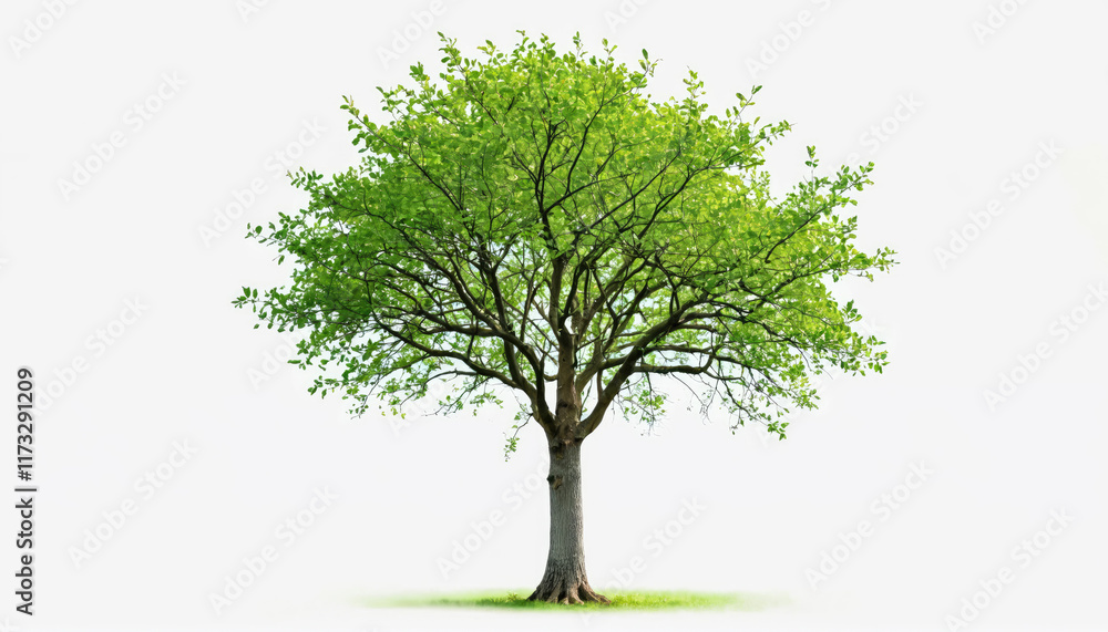 Lush green tree standing tall in a bright environment showcasing nature's beauty and vitality Lush green tree standing tall in a bright environment showcasing nature's beauty and vitality