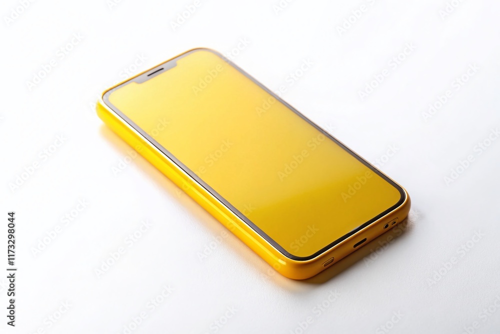 Isolated Mobile Phone on White Background: Clean Product Shot for Technology Websites and Marketing Materials Isolated Mobile Phone on White Background: Clean Product Shot for Technology Websites and Marketing Materials