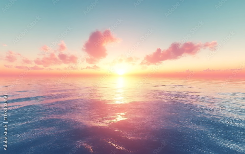 Obraz premium Serene sunset over calm ocean. (11)