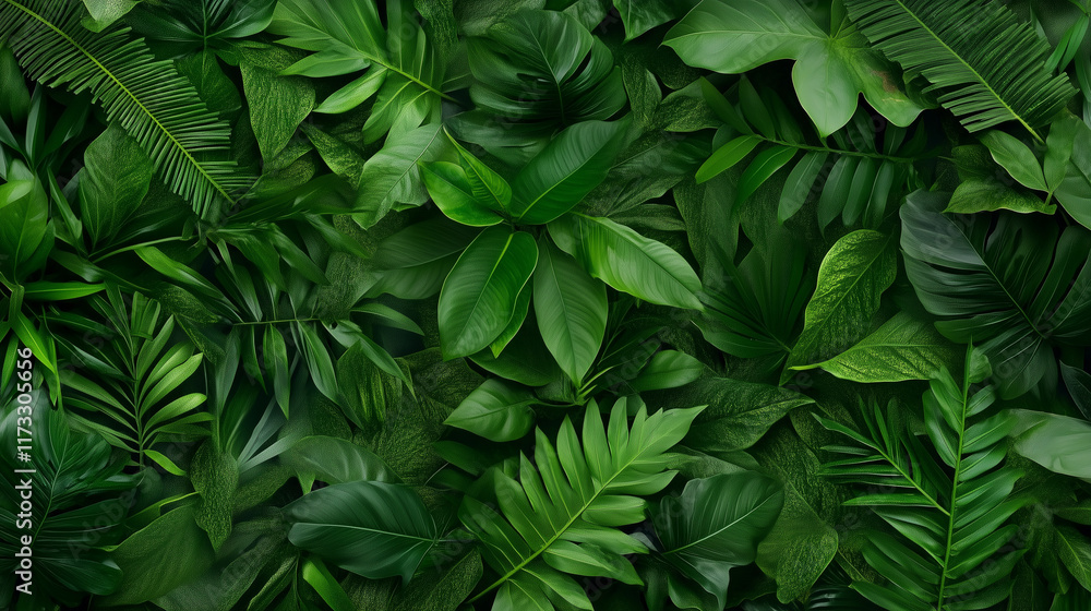 A creative green background featuring tropical leaves and jungle patterns. Perfect for nature themes, eco-friendly designs, and vibrant floral banners. A creative green background featuring tropical leaves and jungle patterns. Perfect for nature themes, eco-friendly designs, and vibrant floral banners.