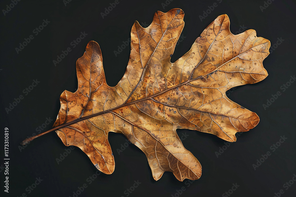 Close-Up of an Oak Leaf: Natures Detailed Artistry Close-Up of an Oak Leaf: Natures Detailed Artistry