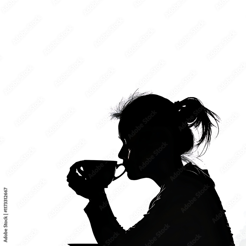 person silhouette enjoying cup of tea person silhouette enjoying cup of tea