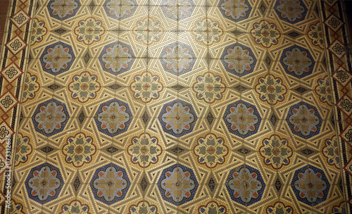 Wallpaper Mural Architectural mosaic detail, abstract background for street, bath and pool.Mosaic floor. Torontodigital.ca