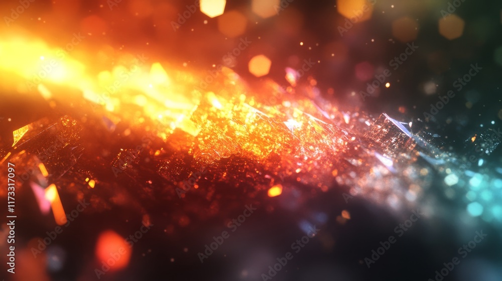 Obraz premium A colorful, abstract image with a lot of small, colorful shapes