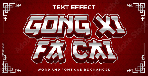 Gong xi fa cai editable text effect