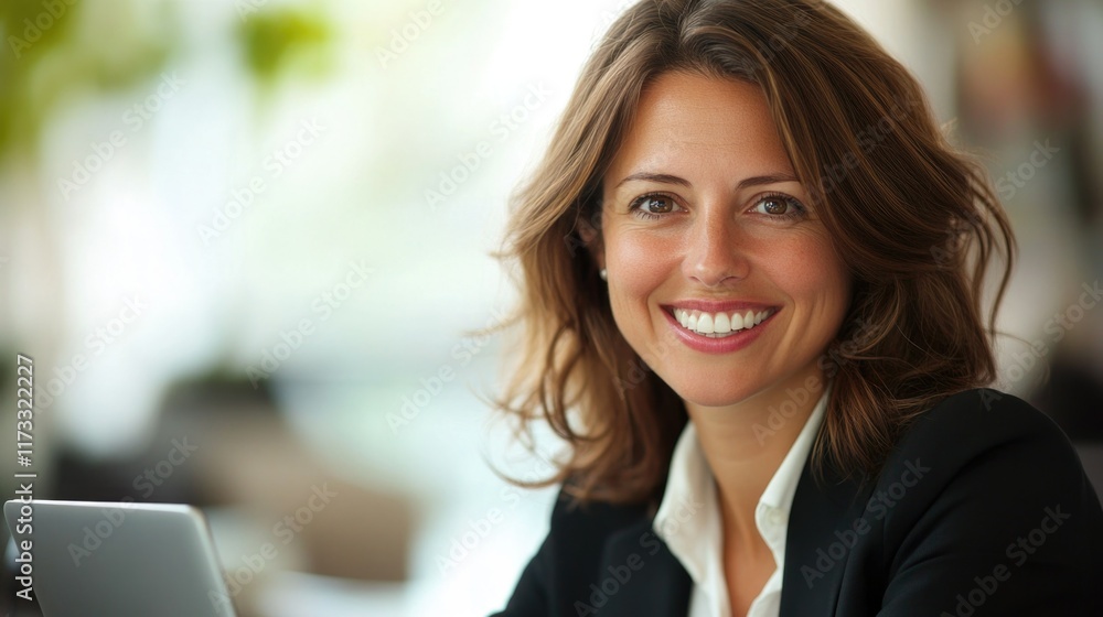 Professional Woman with Smile, Business Attire Professional Woman with Smile, Business Attire
