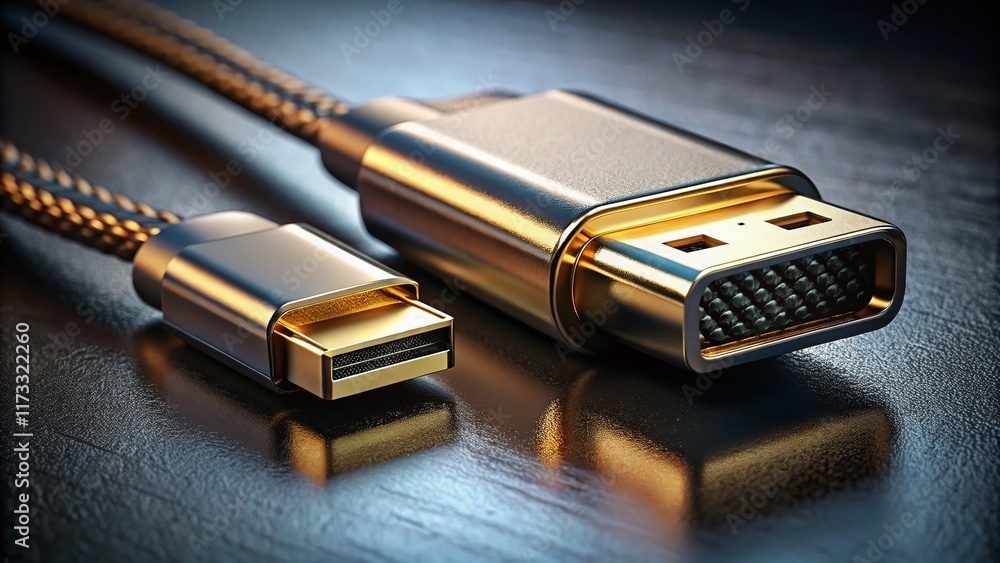 Low Light Photo: USB & Micro HDMI Cable Connector Closeup Low Light Photo: USB & Micro HDMI Cable Connector Closeup