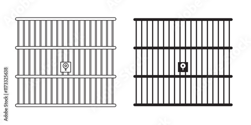 Print Jail icon vector isolated on white background, logo concept of Jail sign on transparent background, black filled symbol