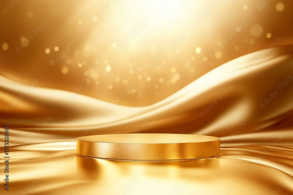 Fototapeta premium Golden Luxury Product Showcase