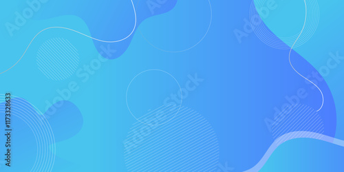 light blue colorful background With proportions and components in fluid. Modern Background with Motion Round Circle Memp Gradient background for presentation, business report, card, banner, poster.	 photo