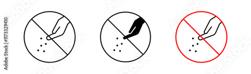 Do not feed the animals signs flat and linear vector illustration on white background.