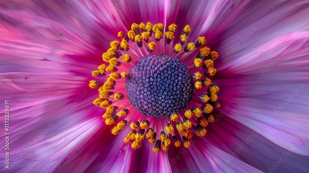 Obraz premium cosmos flower, top view closeup