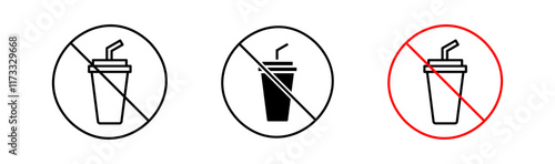 Dont throw away plastic signs flat and linear vector illustration on white background.