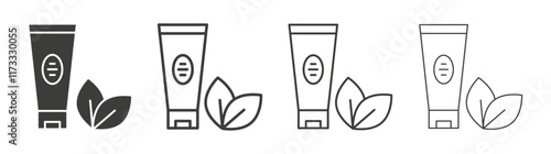 Face wash icon flat and linear vector illustration on white background.