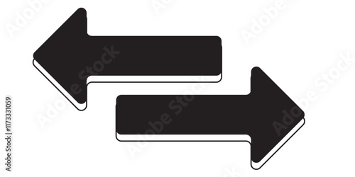 Print Data transfer arrows vector icon. Transfer data arrow signs 