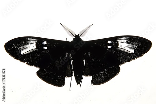 moth silhouette with wings closed