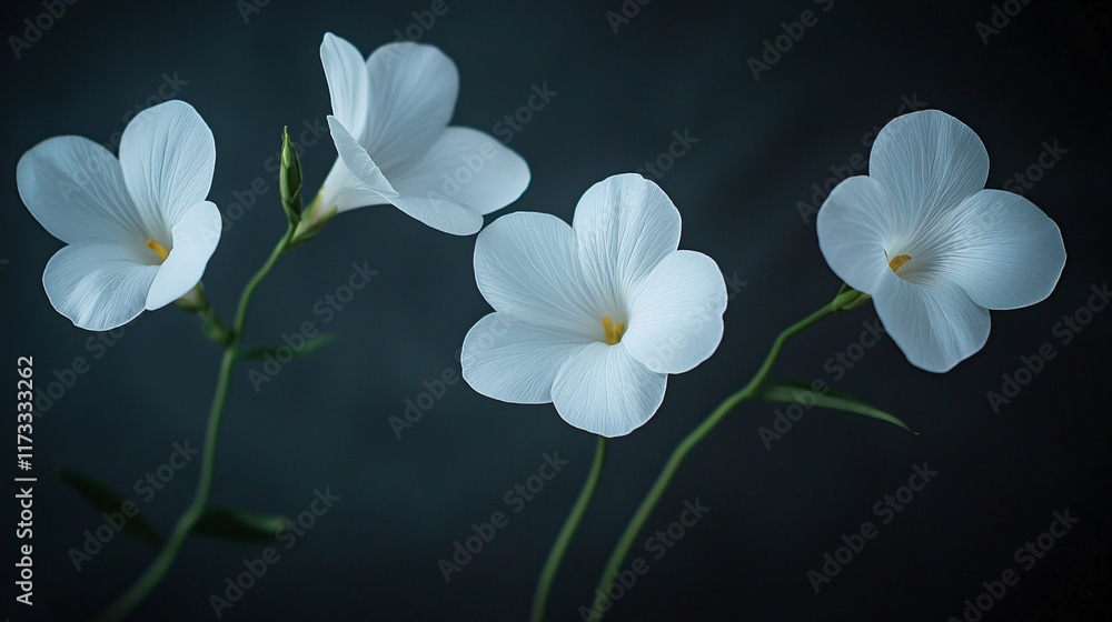 Fototapeta premium view of white caspia flowers, emphasizing their airy appearance and fine details. | Caspia 