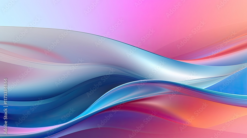 Iridescent, undulating surfaces reflecting a spectrum of colors and light. Iridescent, undulating surfaces reflecting a spectrum of colors and light.