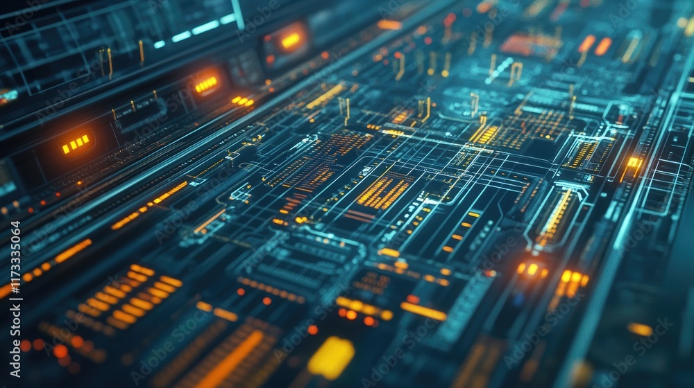 Train rail network engineering illustrated by virtual data panels used by engineers for smart transportation control Train rail network engineering illustrated by virtual data panels used by engineers for smart transportation control