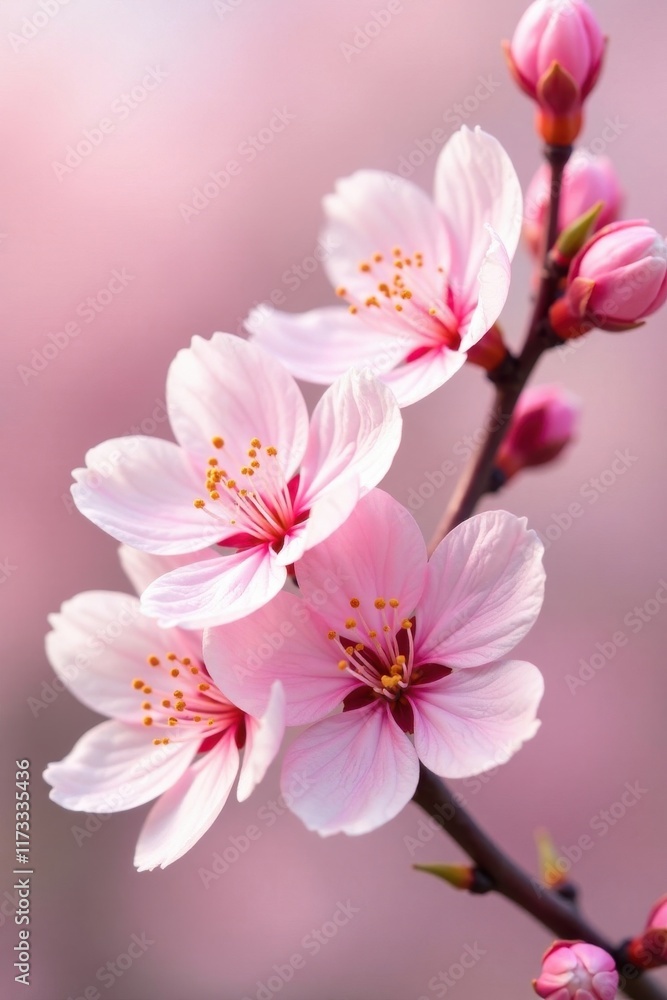 Delicate pink blossoms, soft focus, pastel background, background, flower background, pink Delicate pink blossoms, soft focus, pastel background, background, flower background, pink