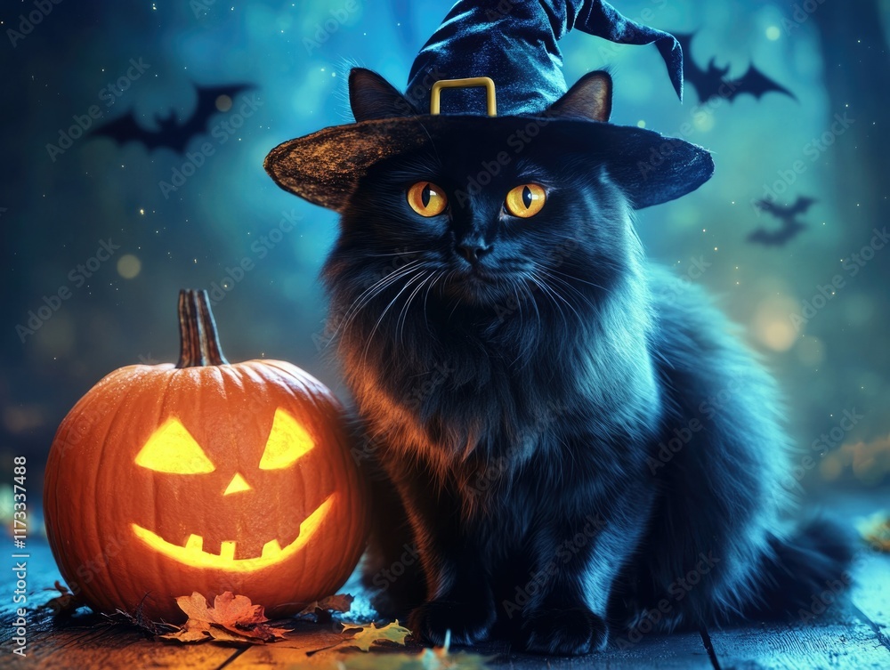 Magical Halloween Cat Magical Halloween Cat