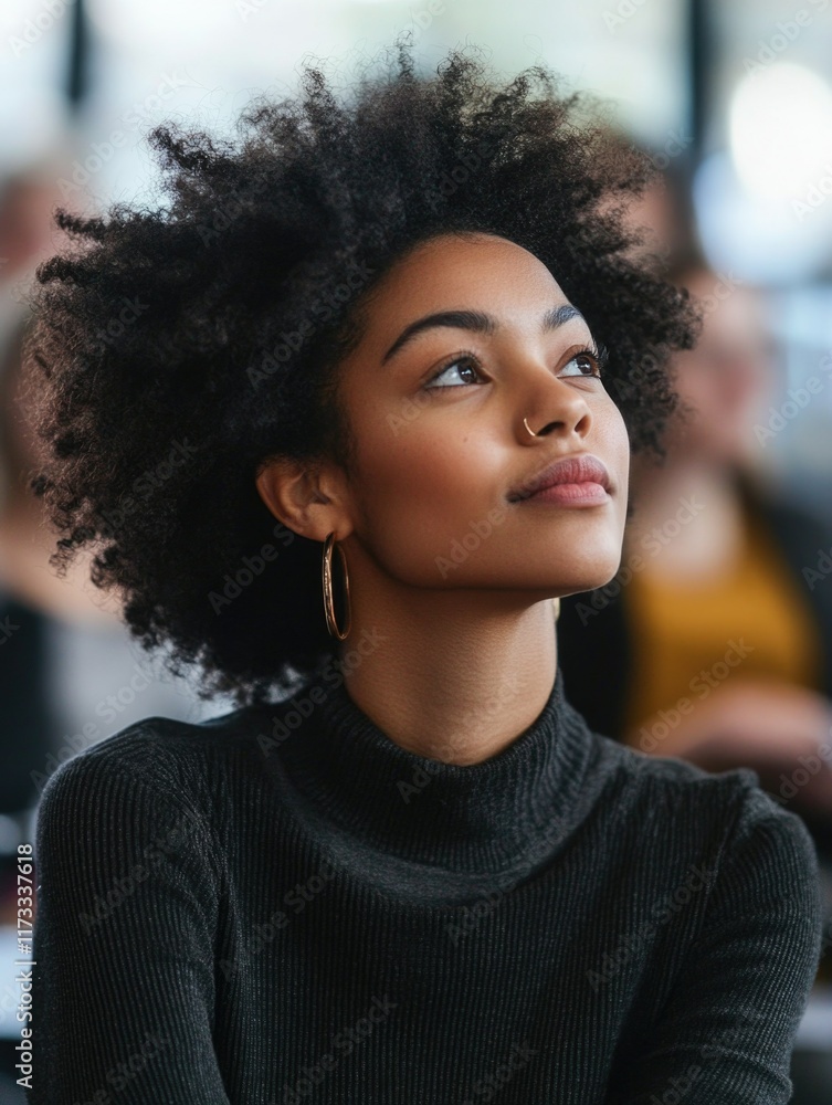Empowered Woman Looking Off To The Side Empowered Woman Looking Off To The Side