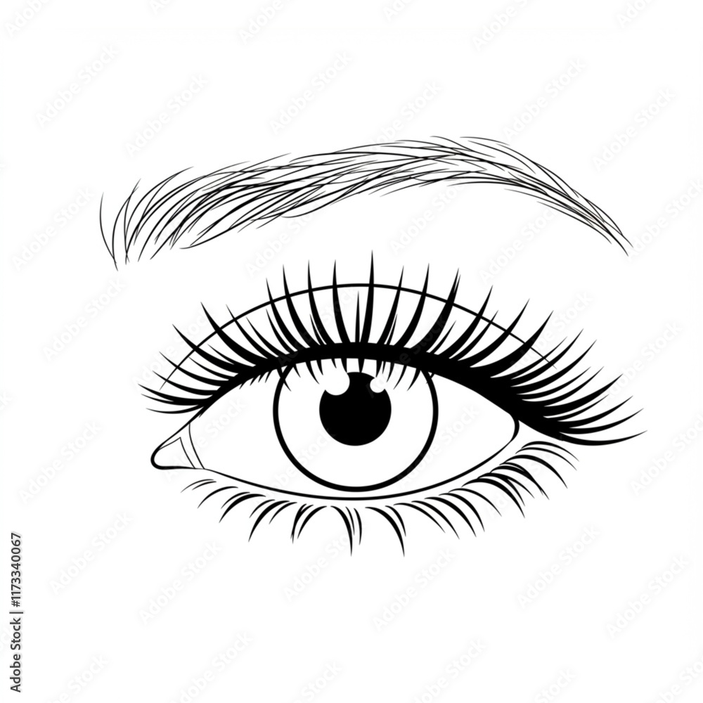 Obraz premium female eye vector