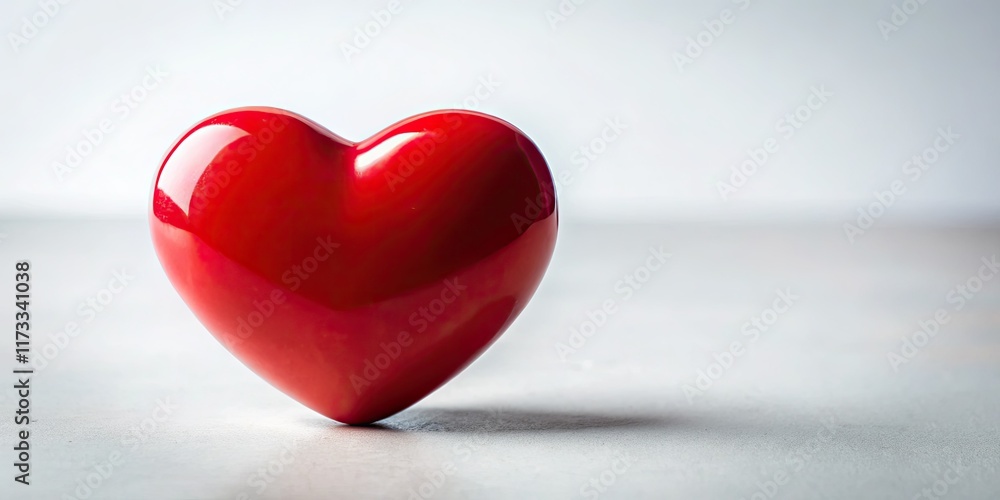 A minimalist red heart silhouette against a white background, perfect for Valentine's Day. A minimalist red heart silhouette against a white background, perfect for Valentine's Day.