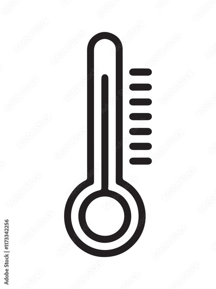 Thermometer Icon vector isolated on white background Thermometer Icon vector isolated on white background
