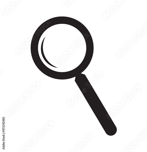 Print 
Search icon set. Magnifying glass symbol. Loupe logo.