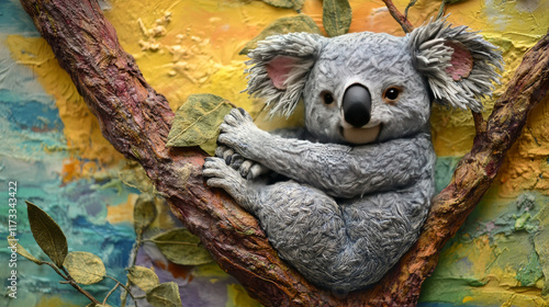 Cute koala from the wild animal park in sunny San Diego photo