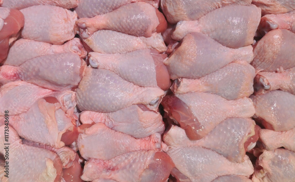 Raw Chicken Drumsticks for Food Preparation Arranged Neatly for Sale Raw Chicken Drumsticks for Food Preparation Arranged Neatly for Sale