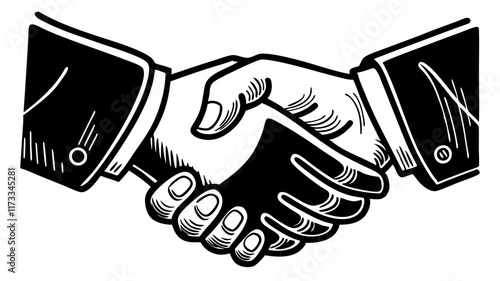 handshake vector illustration 
