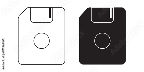 Print floppy disk icon with white background vector 
