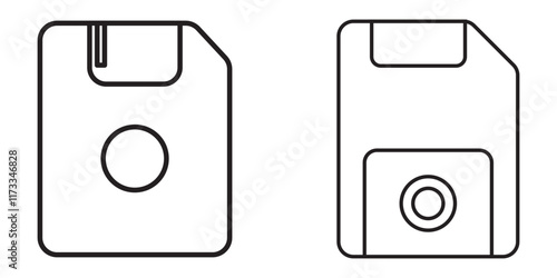 Print floppy disk icon with white background vector 