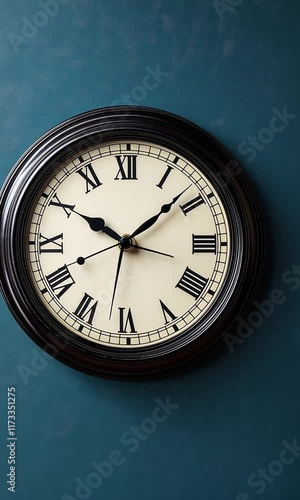 Wallpaper Mural An analogue wall clock that rotates to show the hours Torontodigital.ca